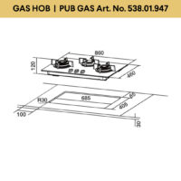 3 Burner Bevelled Edge Gas Hob copy 3 Burner Bevelled Edge Gas Hob copy