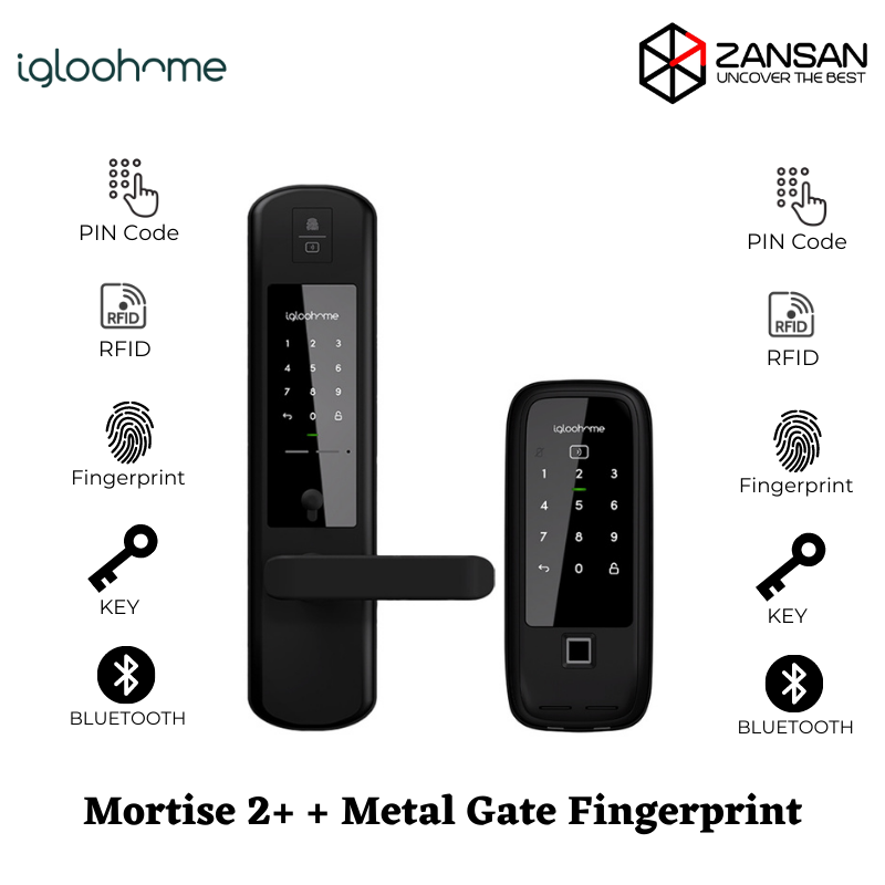 Mortise 2 Metal Gate Fingerprint Mortise 2 Metal Gate Fingerprint