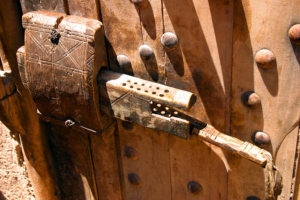 wooden lock